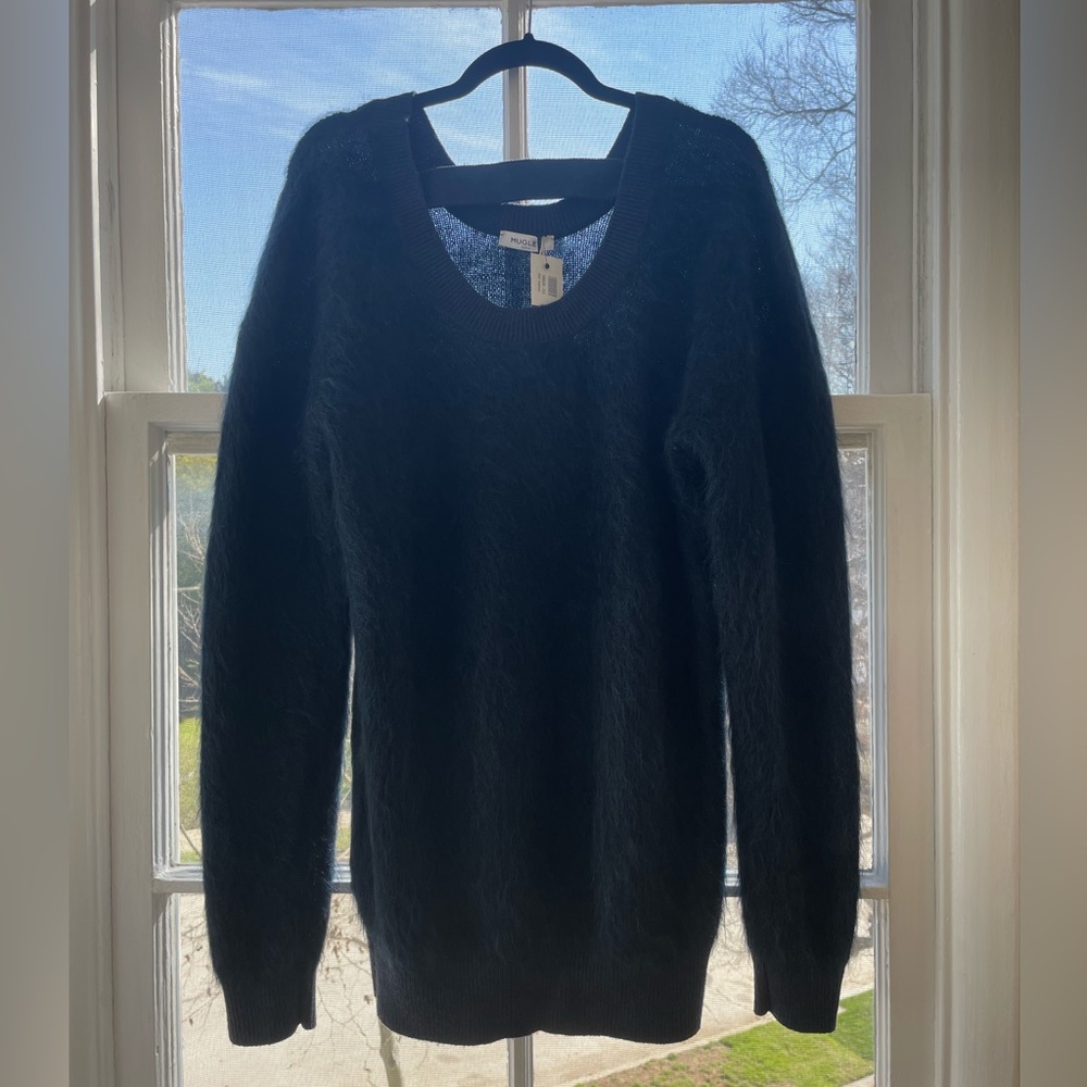 Navy mohair sweater by Mugler, M